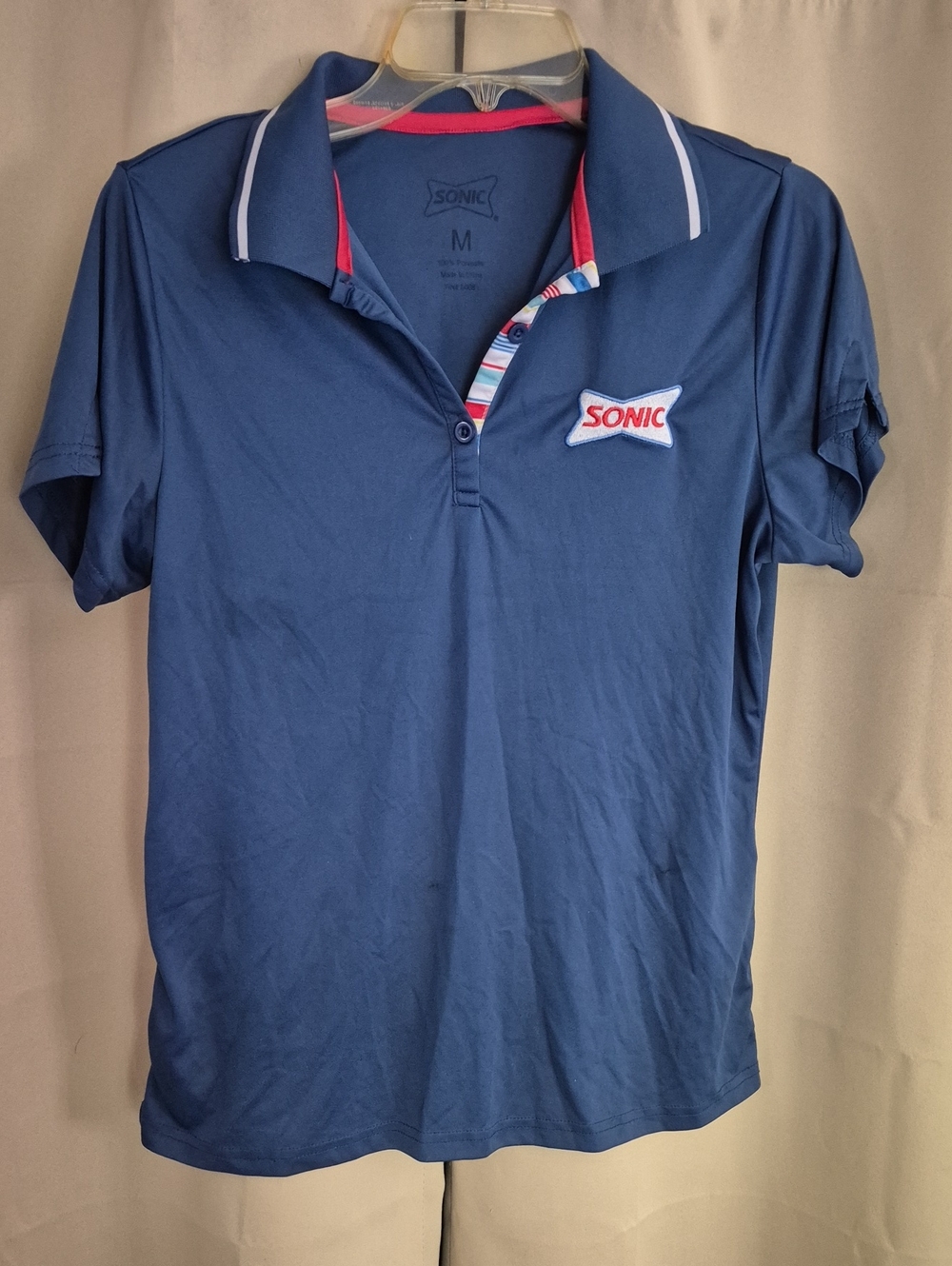 Sonic Branded Women's Blue Polo Top